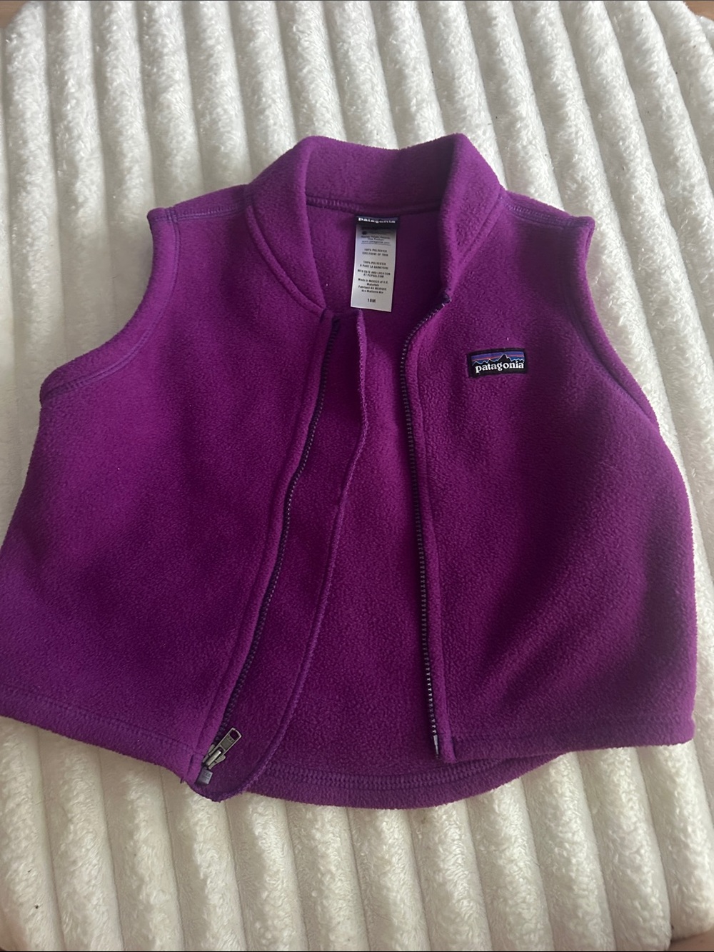 Patagonia Kids Purple Fleece Vest